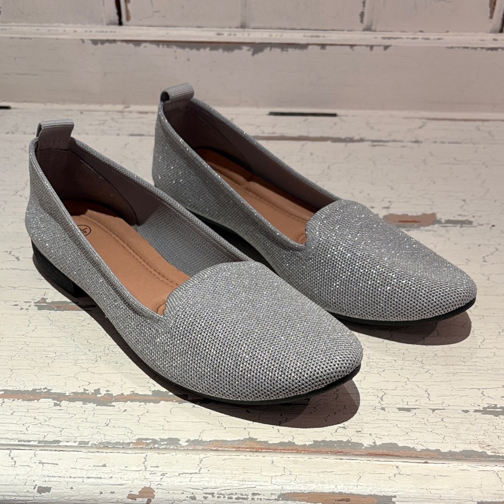 Elegant Silver Women's Loafers